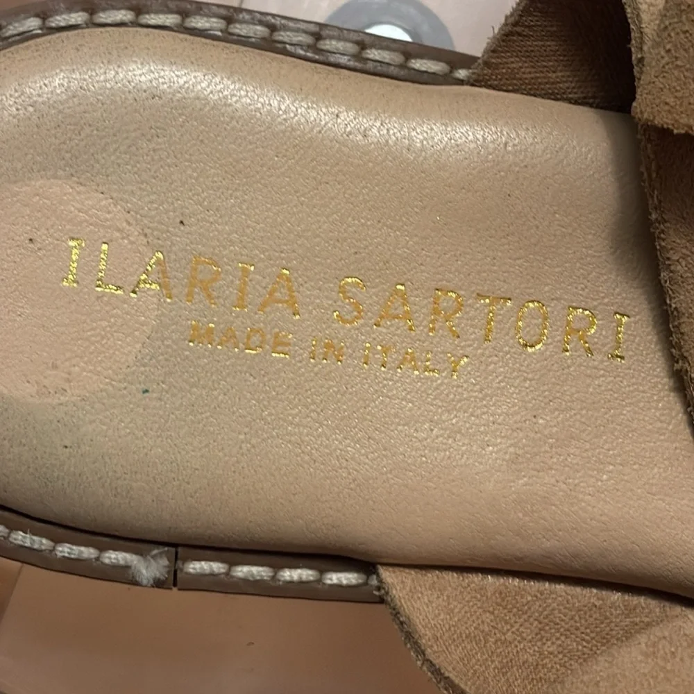 Ilaria Sartori Tan Sandals with Slingback Strap